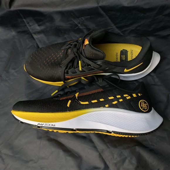 Nike Air Zoom Pegasus 38 BRS Men's 6.5‎ Black Yellow Gold White Running Shoes